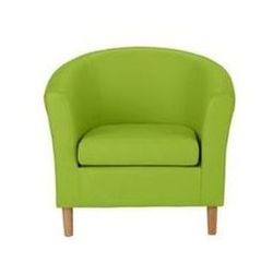 ColourMatch Leather Effect Tub Chair - Apple Green